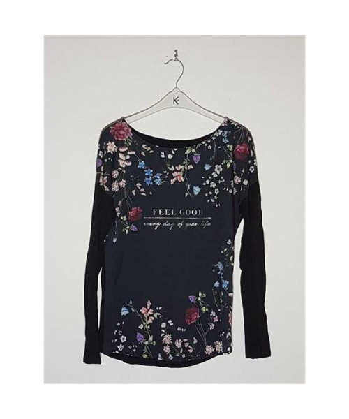 Bluzita dama pentru primavara cu print floral multicolor