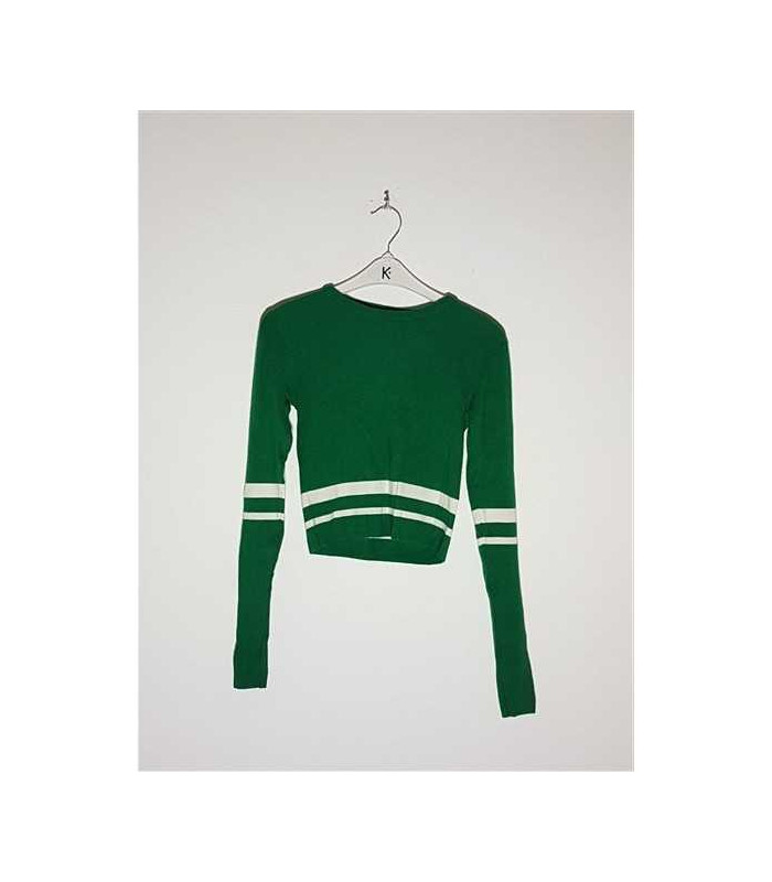 Pulover dama tricotat model scurt in talie Pull&Bear