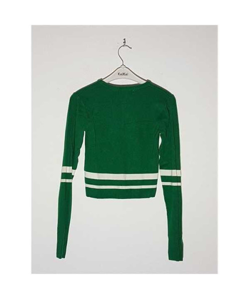 Pulover dama tricotat model scurt in talie Pull&Bear