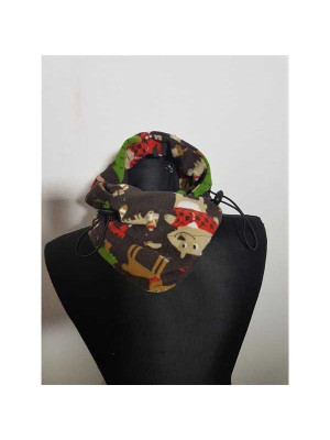 Caciula tip cagula model cu imprimeu de Craciun