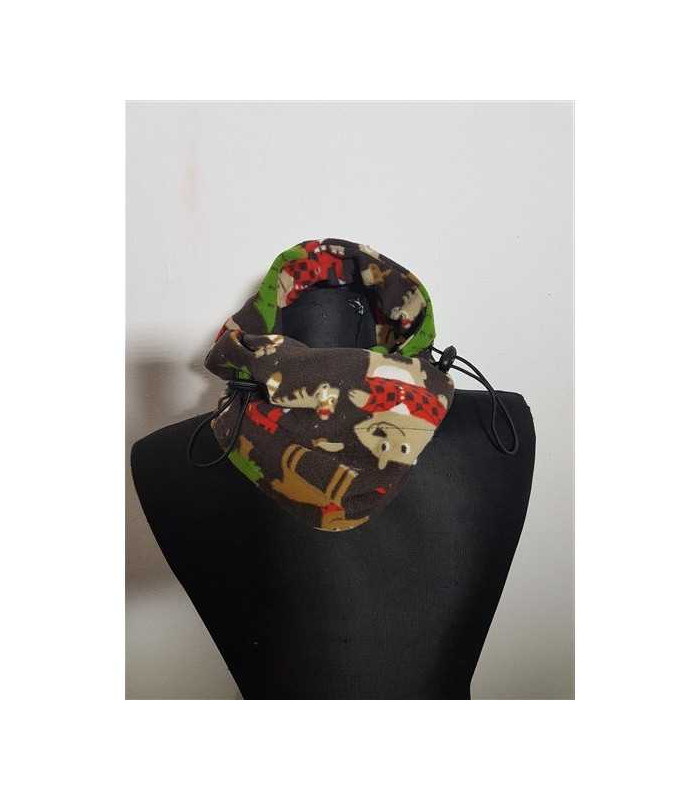 Caciula tip cagula model cu imprimeu de Craciun