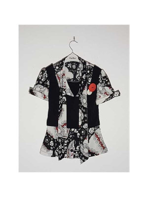 Bluzita dama deosebita cu terminatii pliabile la maneci Favori