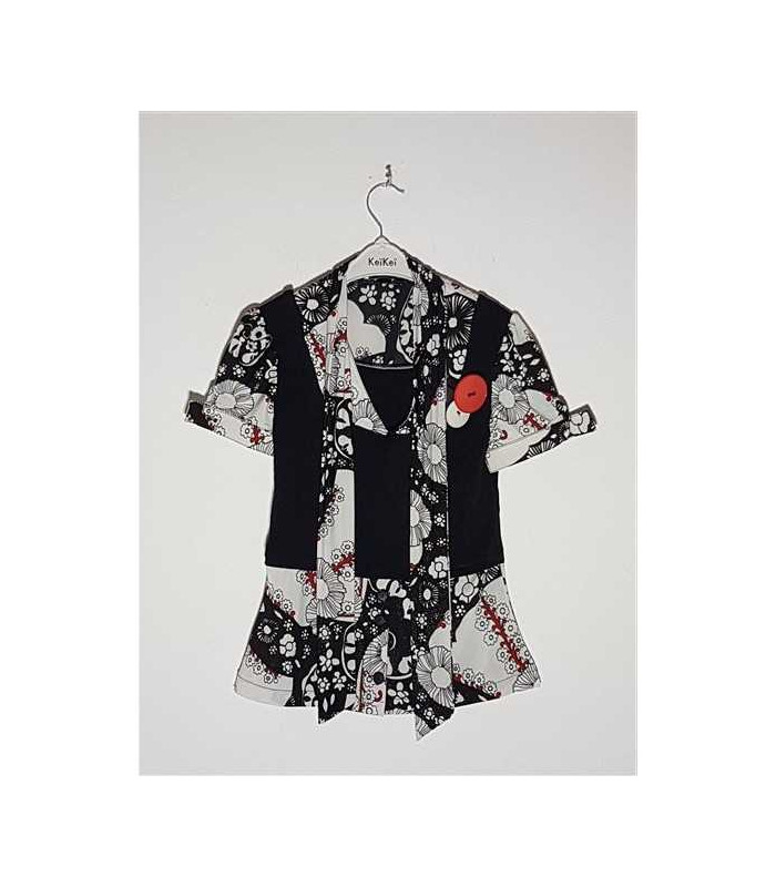 Bluzita dama deosebita cu terminatii pliabile la maneci Favori