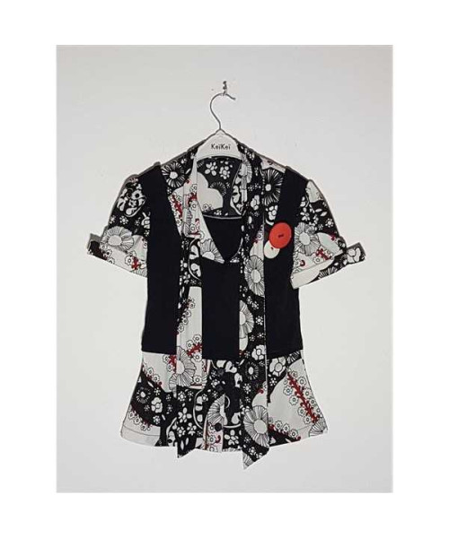 Bluzita dama deosebita cu terminatii pliabile la maneci Favori