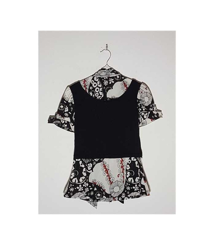 Bluzita dama deosebita cu terminatii pliabile la maneci Favori