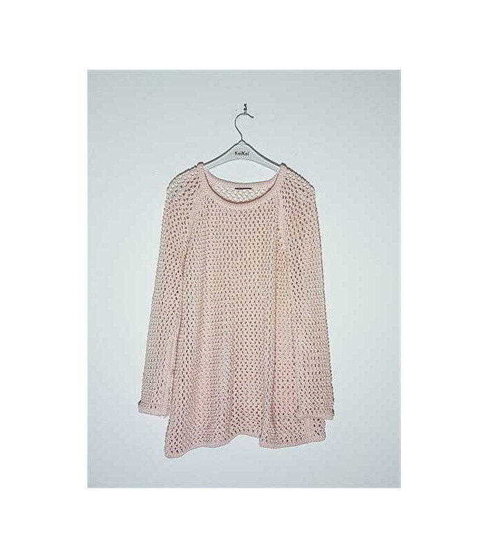 Pulover dama crosetat model cu gaurele