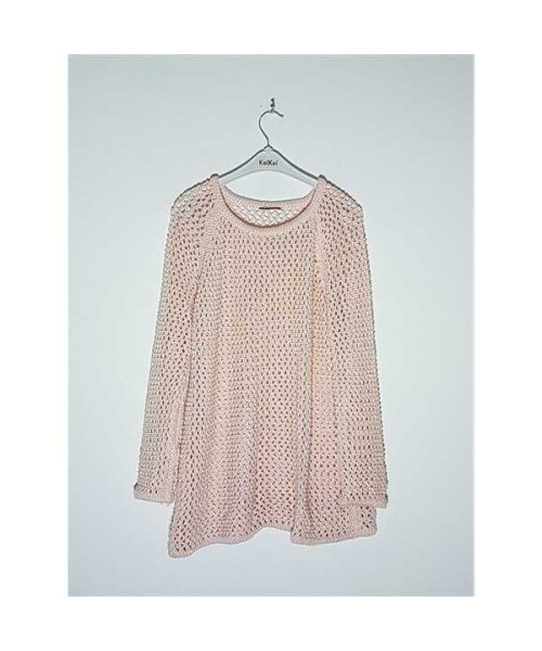 Pulover dama crosetat model cu gaurele