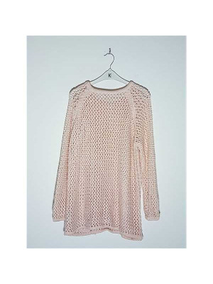 Pulover dama crosetat model cu gaurele 2