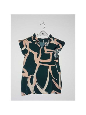 Bluzita dama model cu volane la umeri SHEIN