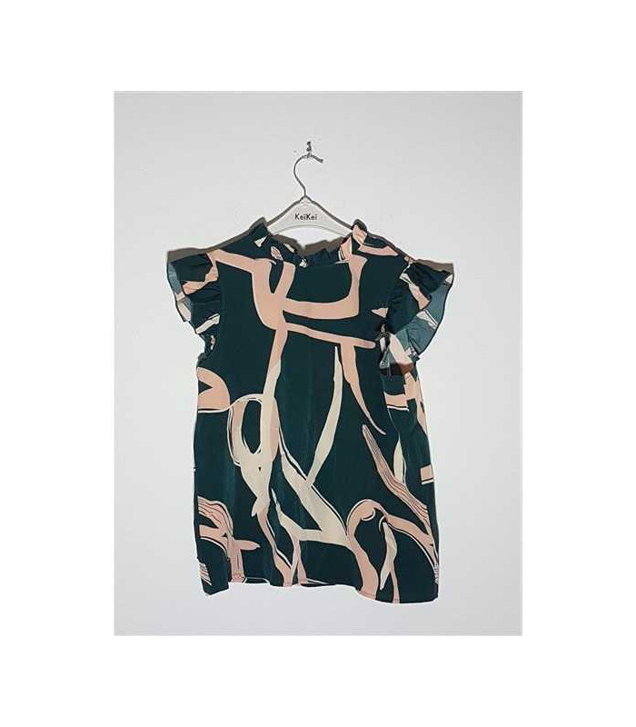 Bluzita dama model cu volane la umeri SHEIN