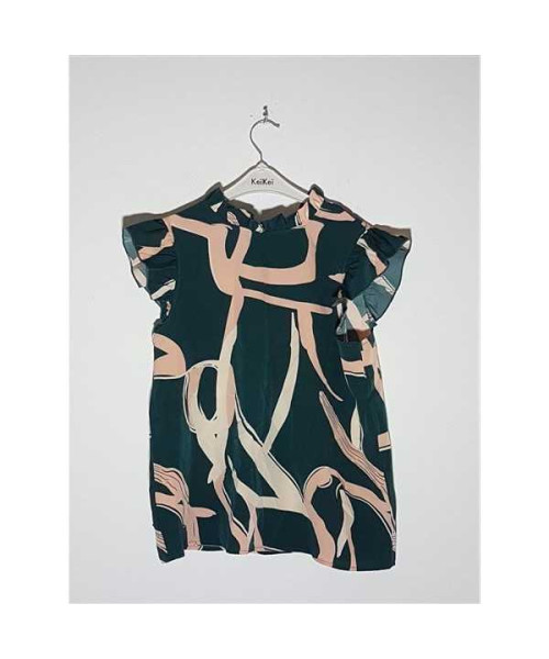 Bluzita dama model cu volane la umeri SHEIN