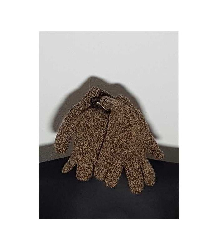 Manusi tricotate dama culoare maron