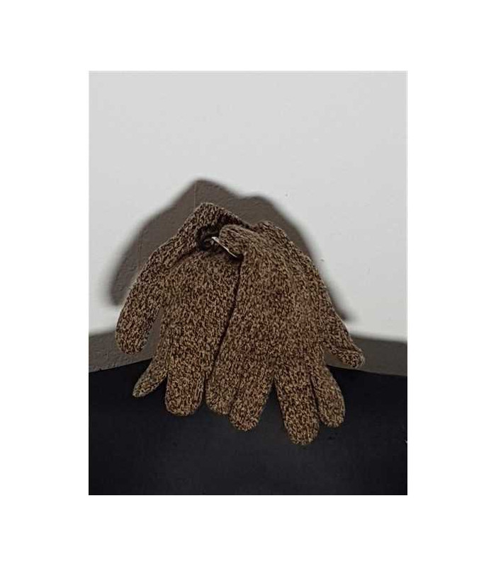 Manusi tricotate dama culoare maron
