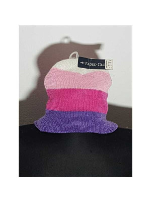 Caciula tricotata pentru copii model cu dungi multicolore 2