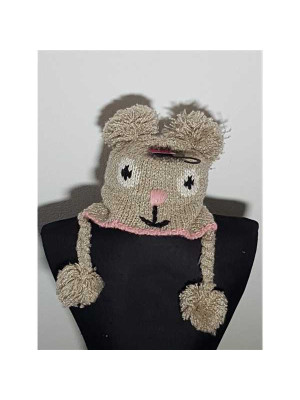 Caciula tricotata pentru copii model cu cap de animalut YD