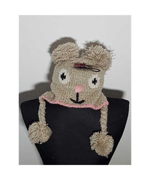 Caciula tricotata pentru copii model cu cap de animalut YD