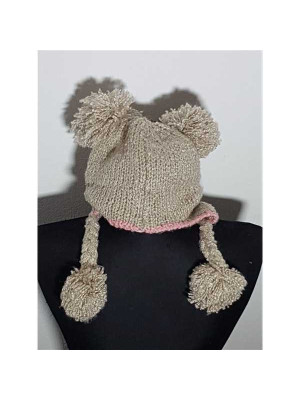 Caciula tricotata pentru copii model cu cap de animalut YD 2
