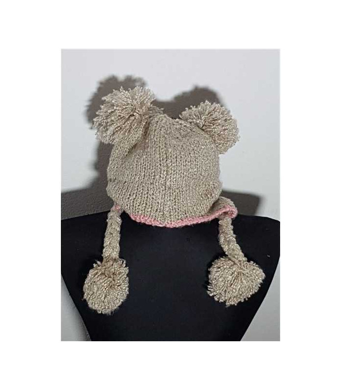 Caciula tricotata pentru copii model cu cap de animalut YD