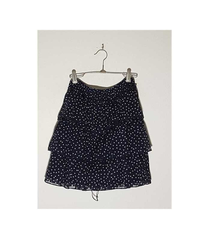 Fustita trei sferturi cu volane si imprimeu inimioare L C WAIKIKI