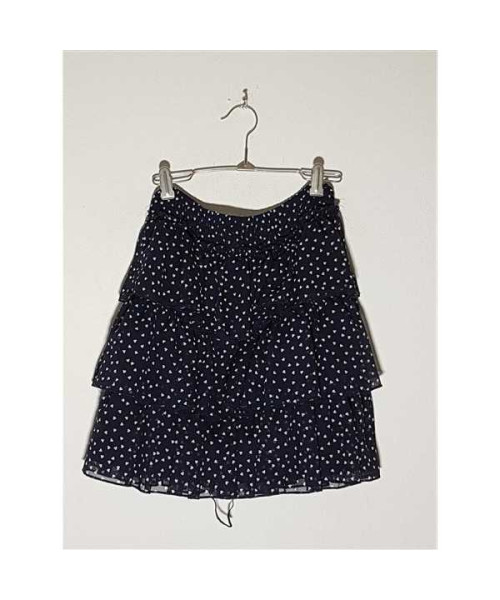 Fustita trei sferturi cu volane si imprimeu inimioare L C WAIKIKI