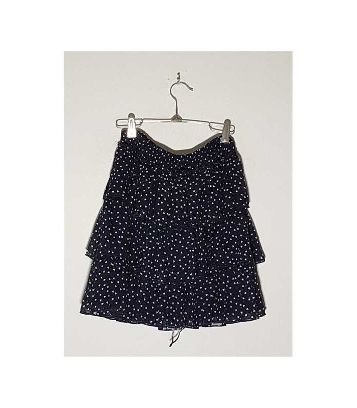 Fustita trei sferturi cu volane si imprimeu inimioare L C WAIKIKI