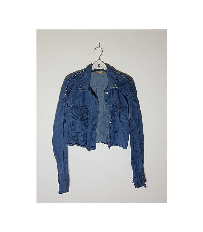 Camasa de blugi cu buzunare model scurt in talie BERHAN