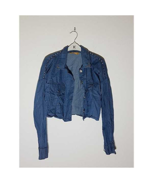 Camasa de blugi cu buzunare model scurt in talie BERHAN