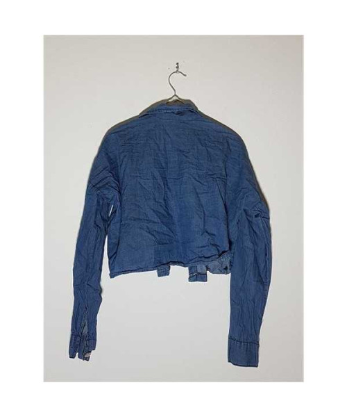 Camasa de blugi cu buzunare model scurt in talie BERHAN