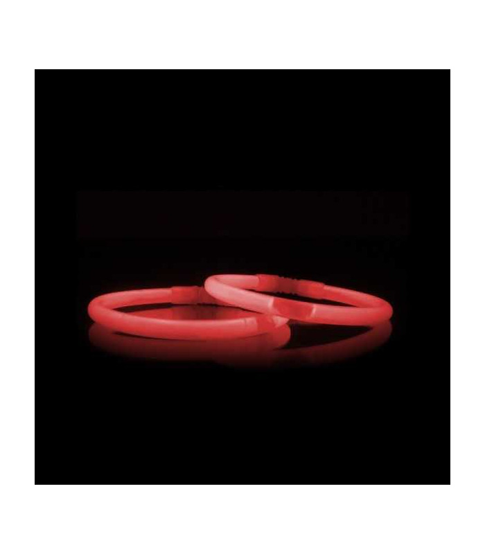 Betisoare bratari luminoase glow sticks rosii set 100 bucati