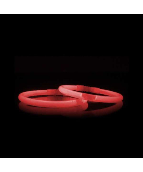 Betisoare bratari luminoase glow sticks rosii set 100 bucati