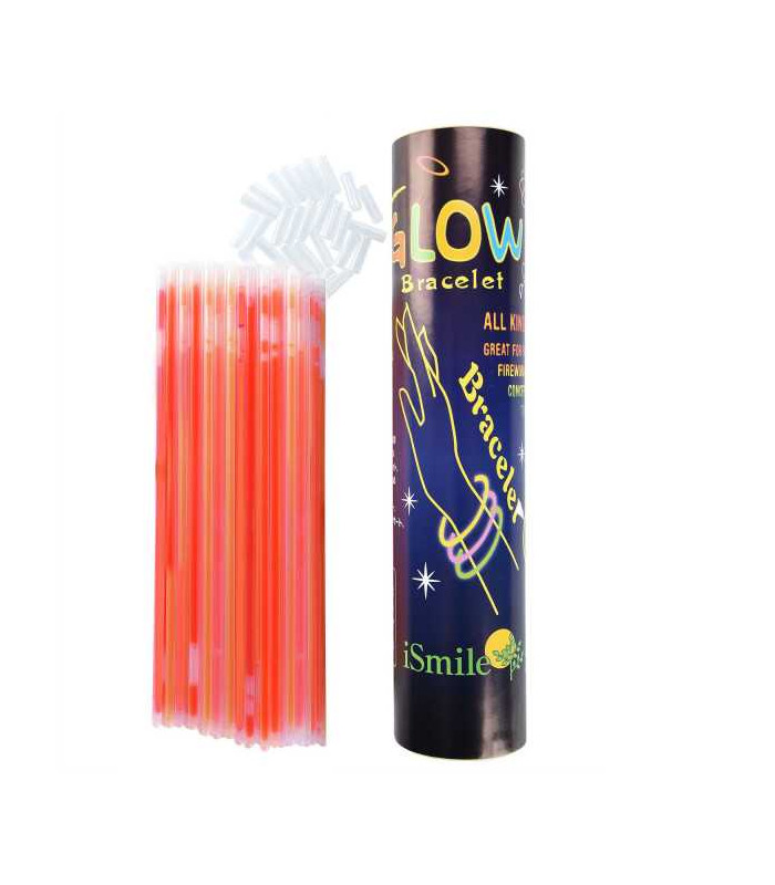 Betisoare bratari luminoase glow sticks rosii set 100 bucati