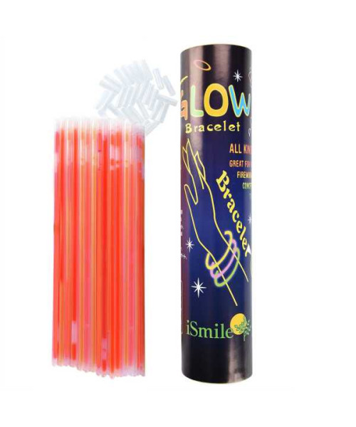 Betisoare bratari luminoase glow sticks rosii set 100 bucati