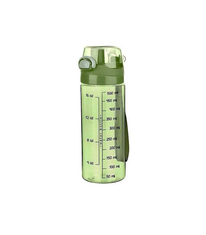 Sticla pentru apa cu buton verde 500ml