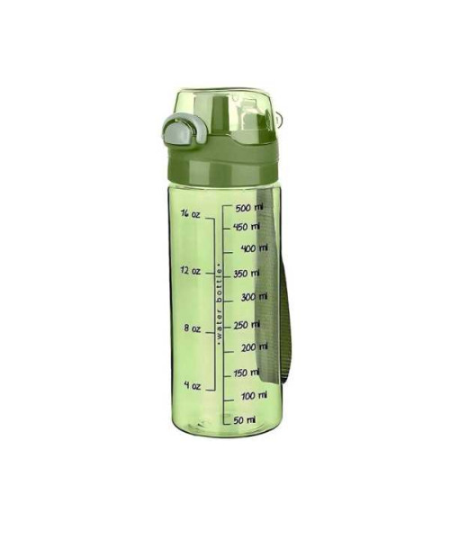Sticla pentru apa cu buton verde 500ml