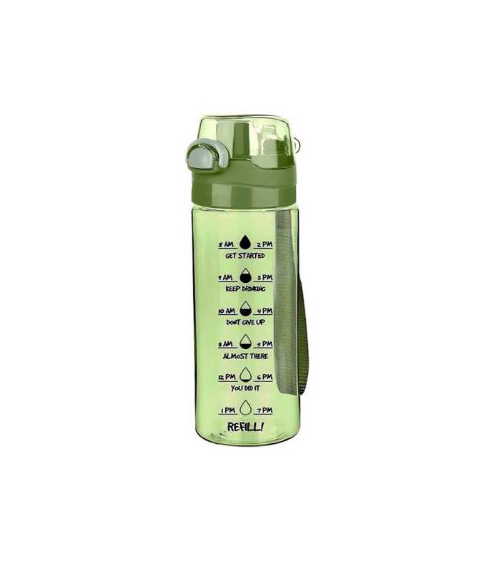 Sticla pentru apa cu buton verde 500ml