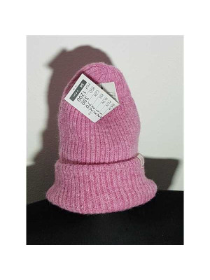 Caciula pentru fetite model tricotat culoare roz