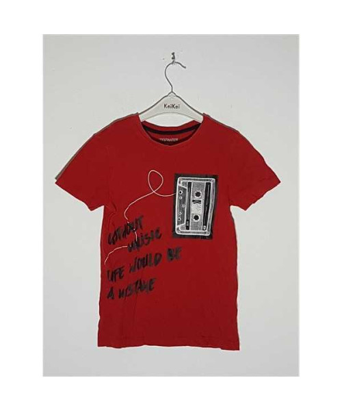 Tricou de vara pentru copii model cu imprimeu grafic DESTINATION