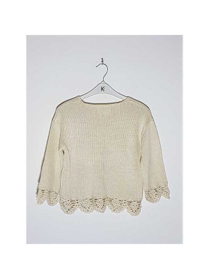 Pulover tricotat cu model dantelat 2