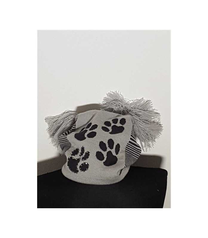 Caciula tricotata pentru copii cu imprimeu labute de animal BRAXTON