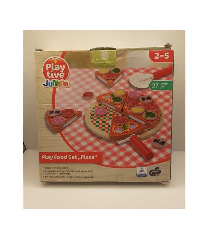 Set pizza jucarie din lemn