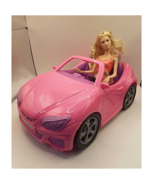 Masinuta cu papusa Mattel cu parul blond