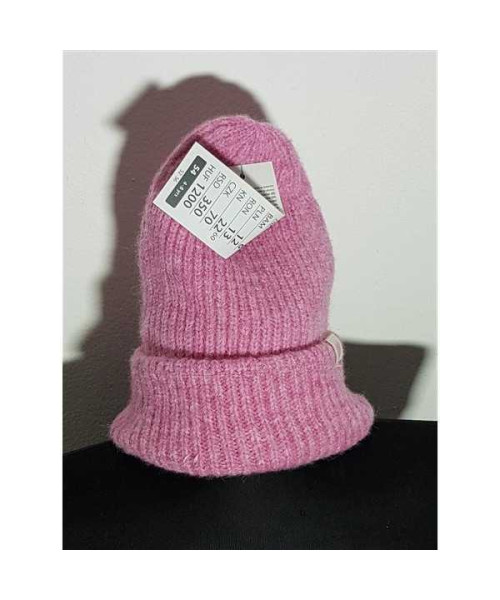 Caciula pentru fetite model tricotat culoare roz 4-5 ani