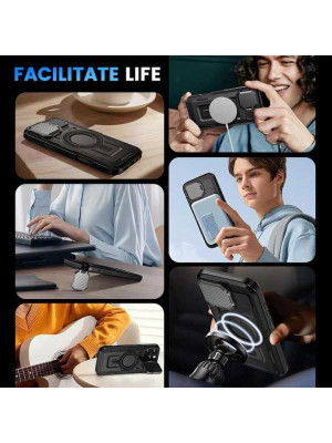 Husa pentru Samsung Galaxy A17 5G, Techsuit CamVault MagSafe, Neagra 2