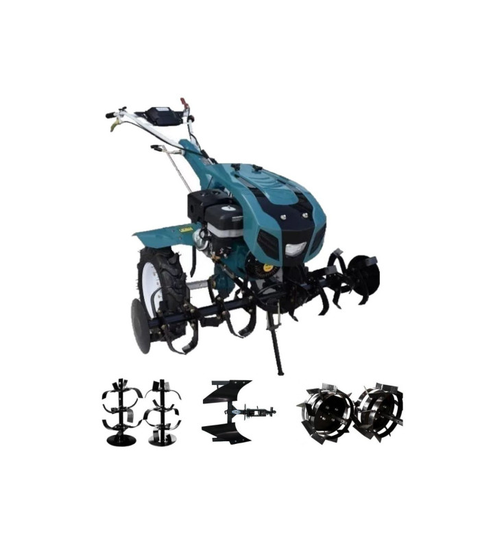 Pachet motocultor Dakard HS1100D New 18CP cu freze, roti metalice si plug reversibil, DKD1100D18S1ARAT, 4.380,00 lei