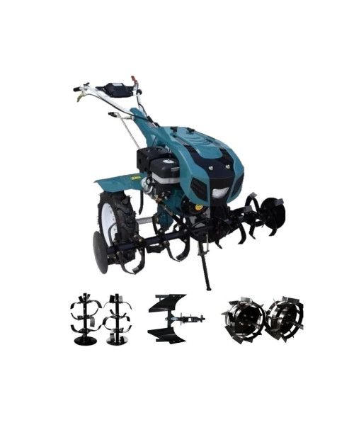 Pachet motocultor Dakard HS1100D New 18CP cu freze, roti metalice si plug reversibil, DKD1100D18S1ARAT, 4.380,00 lei