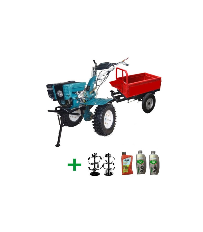 Motocultor cu Remorca LY700NEW, freze si uleiuri Dakard HS1000BNEW 7CP