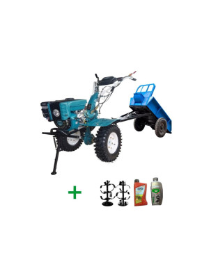 Pachet motocultor cu remorca LY800 blue Dakard HS1000B NEW si uleiuri, DKD1000BNW7S1+DKD80050012, 4.100,00 lei