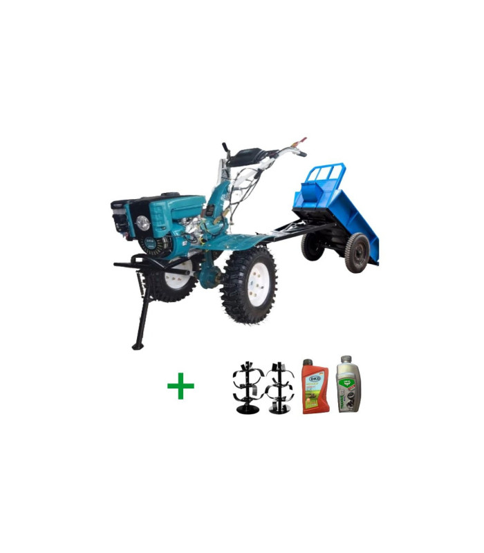 Pachet motocultor cu remorca LY800 blue Dakard HS1000B NEW si uleiuri, DKD1000BNW7S1+DKD80050012, 4.100,00 lei