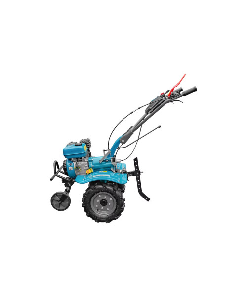 Pachet Motocultor cu Utilaje 7CP, DKD 100B cu set freze si roti cauciuc