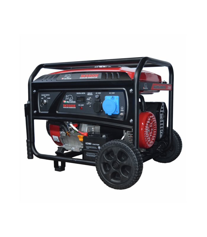 Generator de curent BISONTE SK5500E putere maxima 5,5 KW 230V pornire electrica si roti